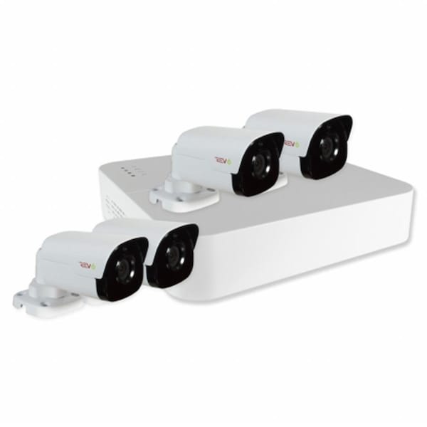 Revo America Ultra HD 4 in 1TB NVR Surveillance System with 4 x 4 Megapixel Bullet Cameras- White RU41B4G-1T - main